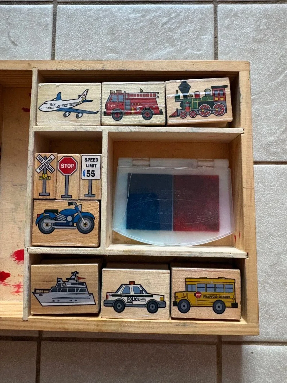 Melissa & Doug Vehicles stamp set